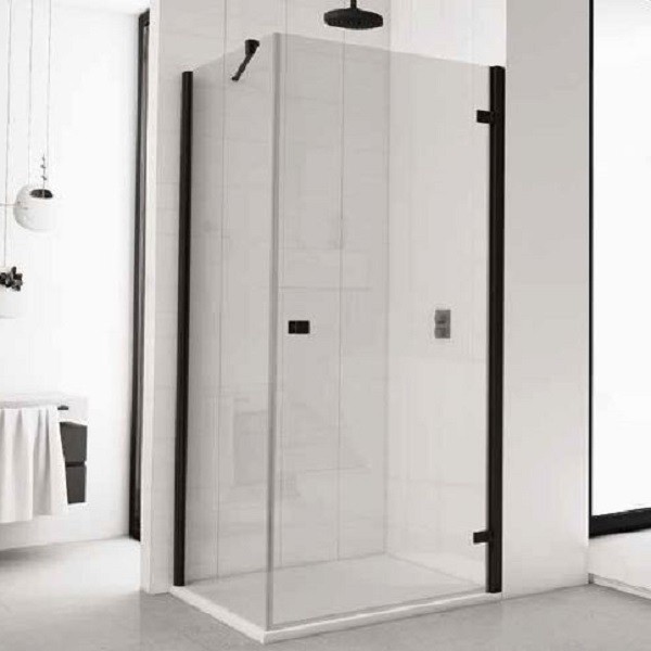SANSWISS ANNEA sprchové dvere 70 cm 1-krídlové, montáž vpravo, matné čierne, číre sklo s AquaPerle AN1CD07000607