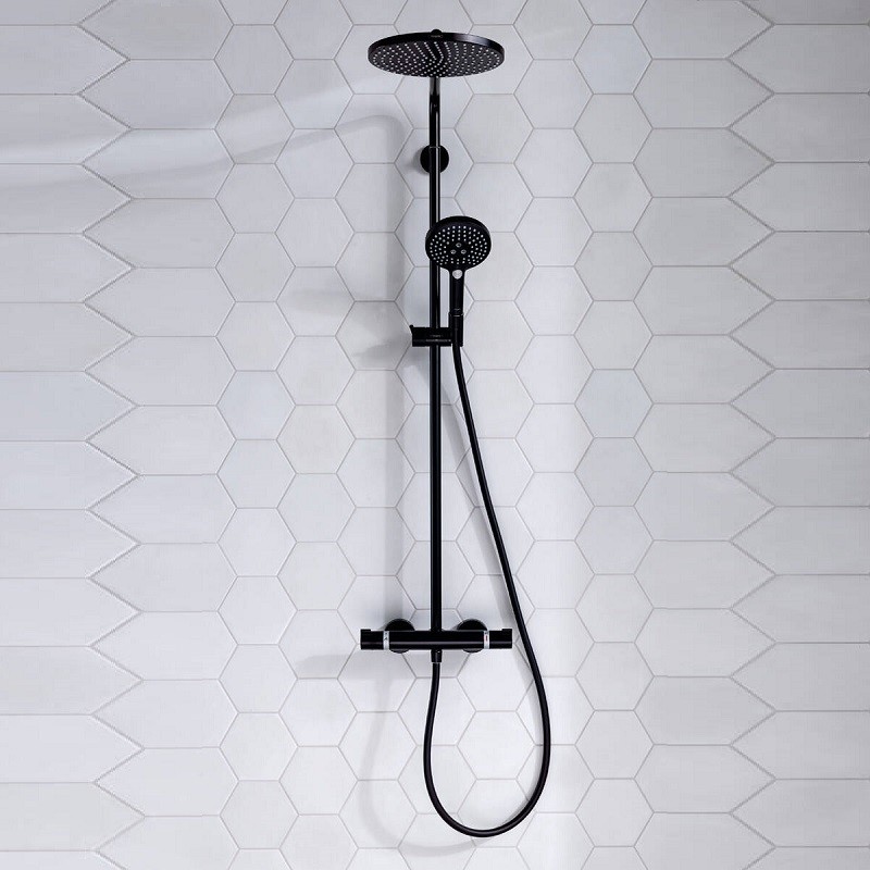 Hansgrohe Raindance Select S sprchový systém Showerpipe 240 s termostatom, 3 prúdy, matná čierna 27633670