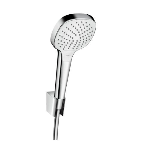 Hansgrohe Croma Select E vaňový set Vario 3jet s hadicou 1,6m a držiakom biela/chróm, 26413400