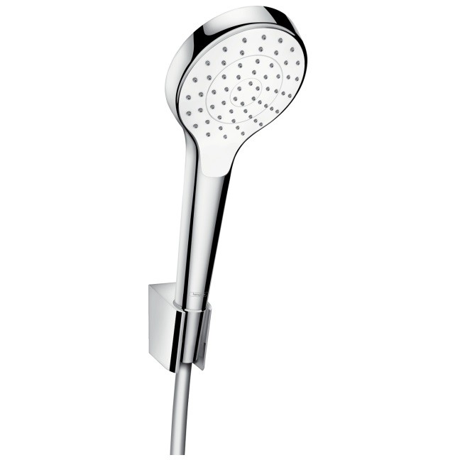 Hansgrohe Croma Select S vaňový set 1jet s hadicou 1,6m a držiakom biela/chróm, 26410400