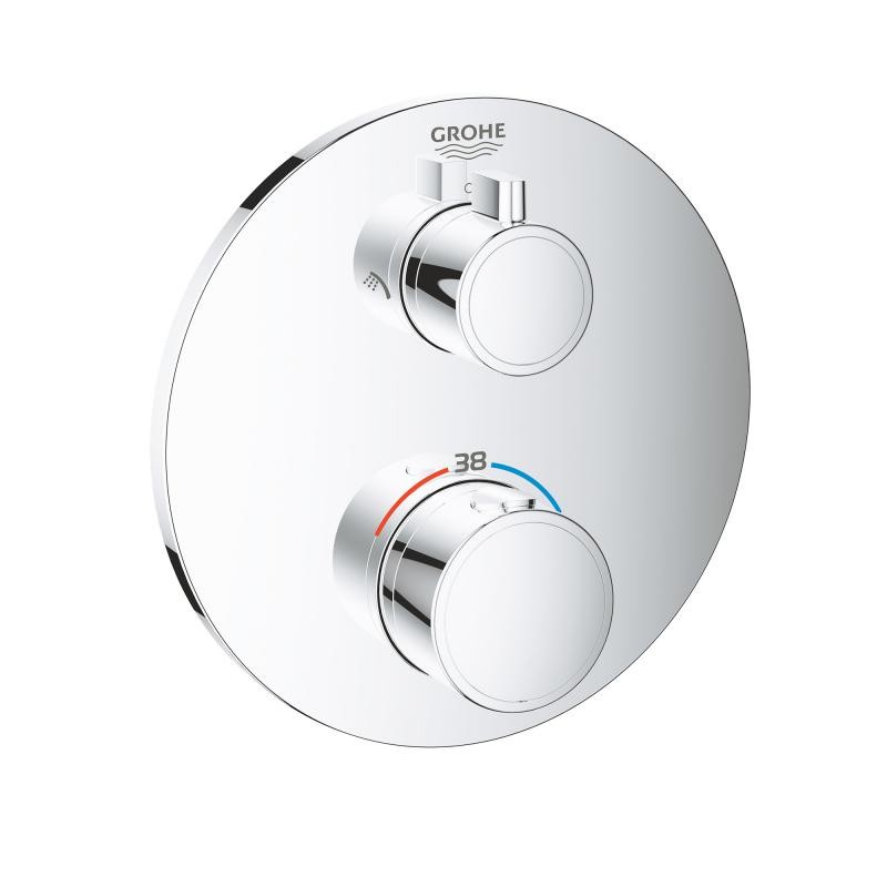 GROHE Grohtherm termostatická sprchová batéria pre 2-spotrebiče, pod omietku, chróm 24076000