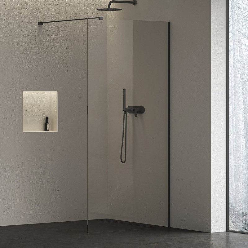 Ravak Walk-In sprchová stena Walk-In, 120x200 cm, čierna/číre sklo GW9WG0300Z1C