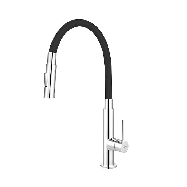 NOVASERVIS Ferro batéria drezová so sprškou 2jet, s elastickým ramenom béžová-chróm 70730,0C