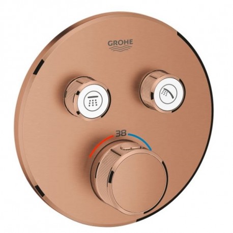 Grohe Grohtherm SmartControl termostatická batéria pod omietku, pre 2 spotrebiče, kartáčovaný Warm Sunset 29119DL0, predĺžená záruka 5 rokov
