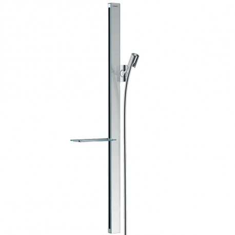 Hansgrohe Unica sprchová tyč E 90cm so sprchovou hadicou a poličkou chróm, 27640000
