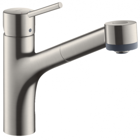 Hansgrohe Talis M52 drezová stojanková batéria 170 s vyťahovacou spŕškou 2jet sBox vzhľad nerez 73860800