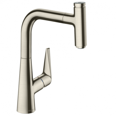 Hansgrohe Talis Select M51 drezová batéria 220 s vyťahovacím výtokom 1jet, sBox, a tlačítkom select nerez 73852800