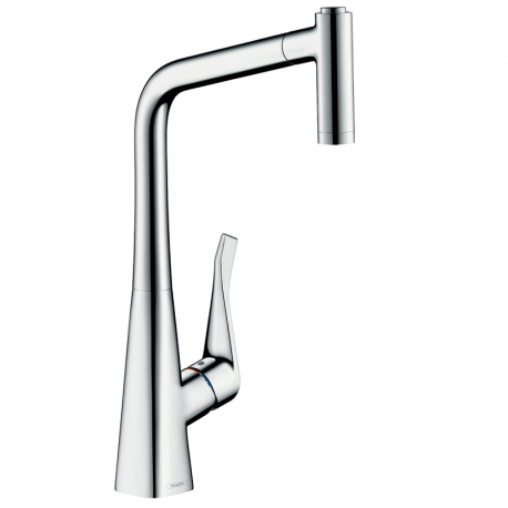 Hansgrohe Metris M71 drezová batéria 320 s vyťahovacou sprškou 2jet, sBox, chróm, 73801000