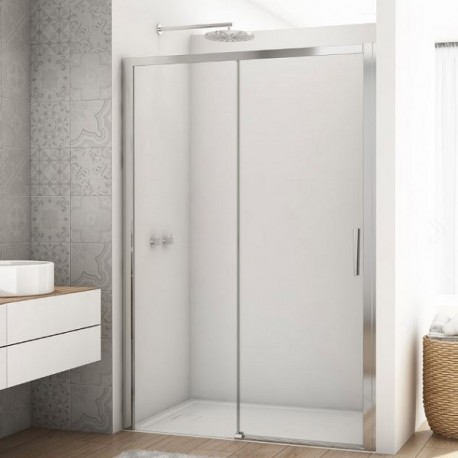 SANSWISS DIVERA sprchové posuvné dvere 120 s pevnou stenou, aluchróm, číre sklo D22S2B1205007