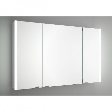 Salgar ALLIANCE 1000 3-dverová zrkadlová skrinka s LED bočným svetlom, biela 83165