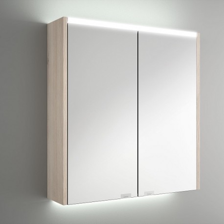 Salgar ALLIANCE 600 2-dverová zrkadlová skrinka s LED horným a spodným osvetlením, Natural 83172