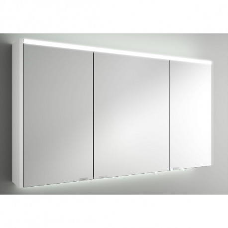 Salgar ALLIANCE 1200 zrkadlová skrinka 3-dverová s LED horným a spodným osvetlením, lesklá biela 83211