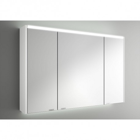 Salgar ALLIANCE 1000 zrkadlová skrinka 3-dverová s LED horným a spodným osvetlením, lesklá biela 83185