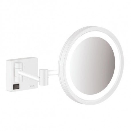 Hansgrohe AddStoris kozmetické zrkadlo s LED osvetlením, matná biela, 41790700