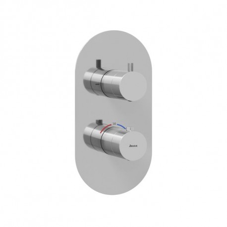 RAVAK Espirit batéria vaňová podomietková termostatická pre 2 spotrebiče s prepínačom pre R-box matná biela X070249
