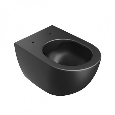 RAVAK Chrome závesná  WC misa Uni, RimOff, čierna matná X01794