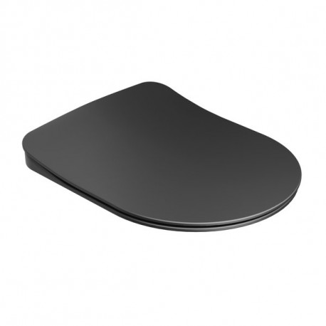 RAVAK Chrome - WC sedátko Uni Flat Slim so SoftClose, matná čierna X01795