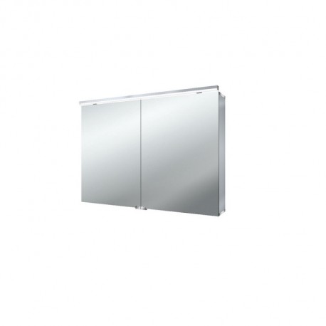 skrinka zrkadlová ASIS PURE 100 cm 2-krídlové s LED osvetlením chróm/sklo-zrkadlo