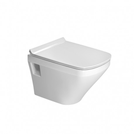 DURAVIT Dura Style Compact závesná WC misa 37 x 48 cm Rimless, biela s glazúrou Hygiene Glaze 2571092000