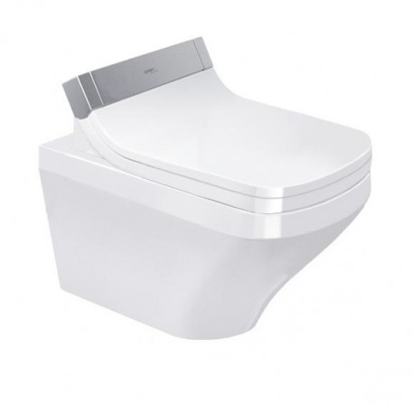 DURAVIT Dura Style závesná WC misa pre SensoWash 37 x 62 cm Rimless s upevnením Durafix, biela s glazúrou Hygiene Glaze 2542592