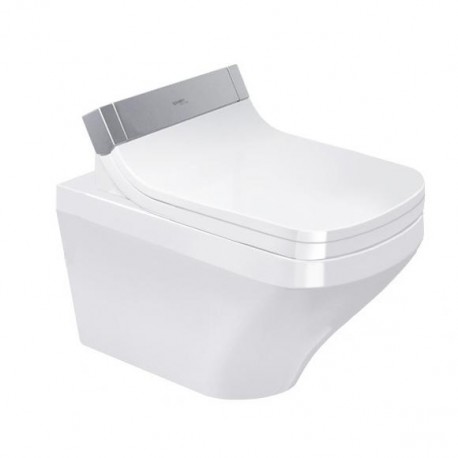 DURAVIT Dura Style závesná WC misa pre SensoWash 37 x 62 cm Rimless, upevnenie Durafix, biela s úpravou WonderGliss 25425900001